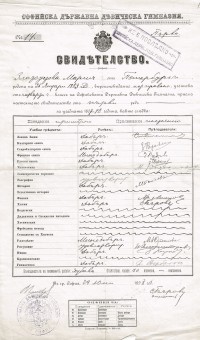 Ученически свидетелства на Мария Златоустова, 1898,1899,1900 г. - снимка 1