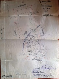Ситуационна скица на Гимназиалния квартал в гр. Габрово, 1938 г. - снимка 1
